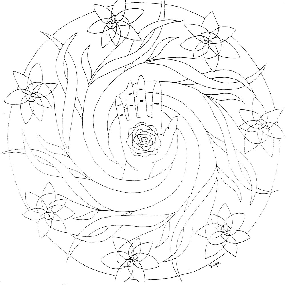 coloriage mandala moyen