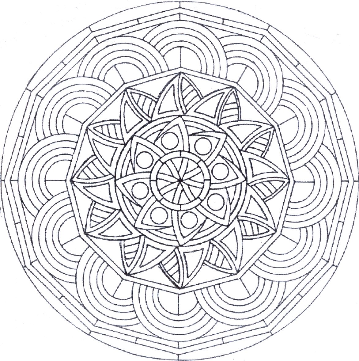 coloriage mandala indien