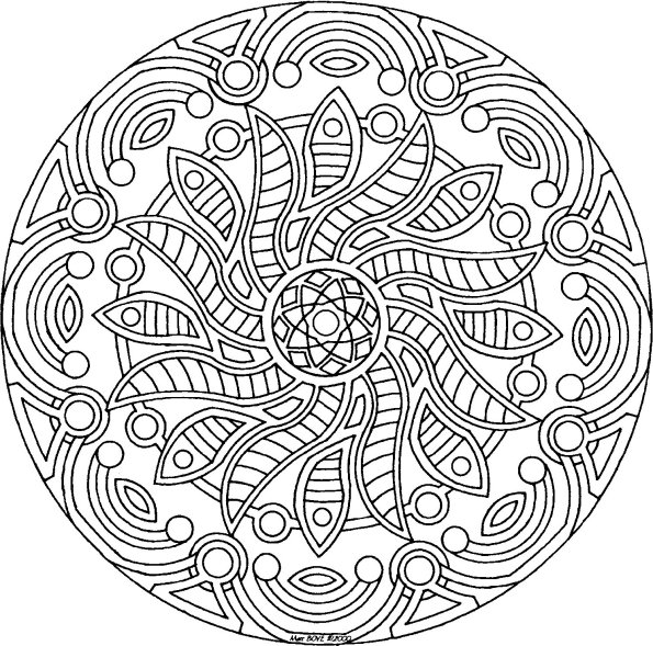 coloriage mandala oiseau imprimer