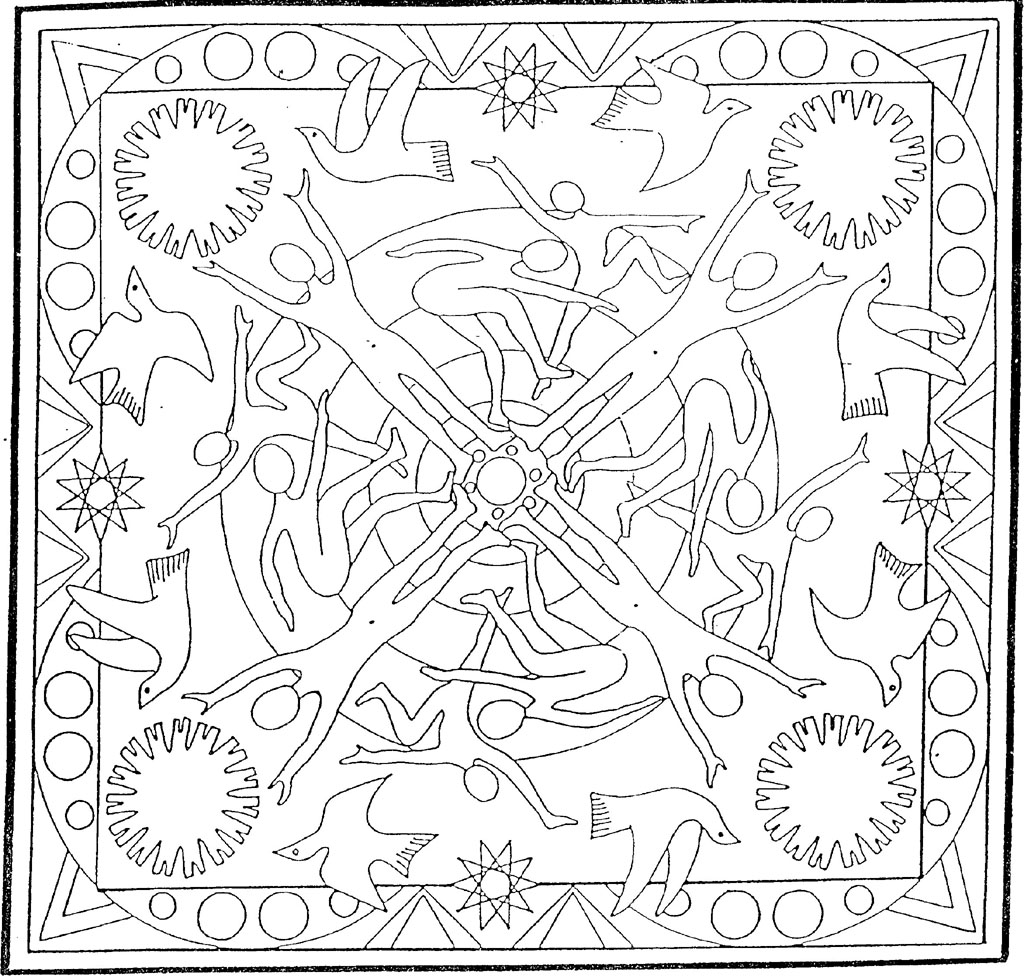 coloriage mandala in n