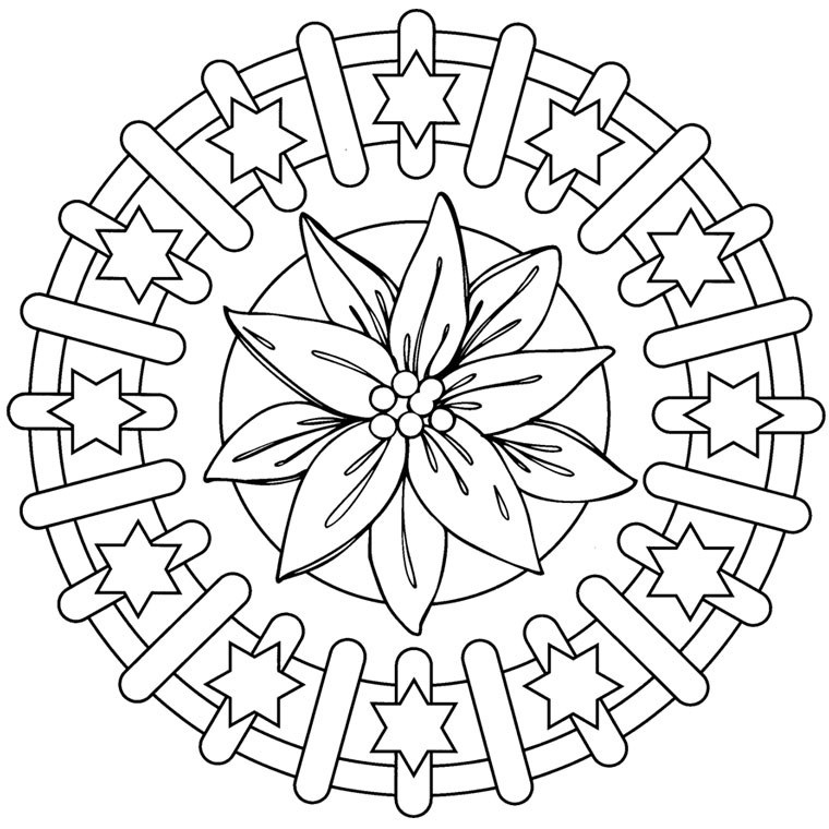 Hugo Lescargot Coloriage Mandala De Noel