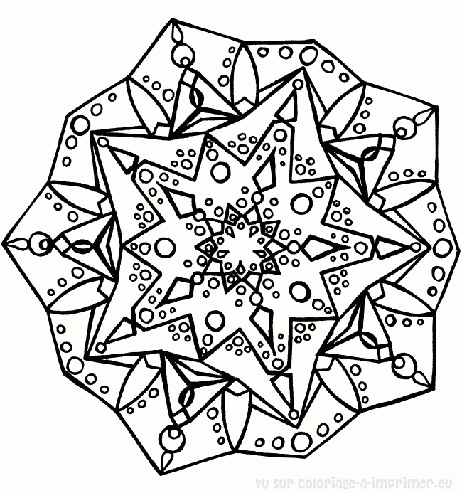 coloriage mandala hippocampe