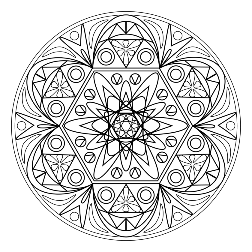 coloriage a imprimer mandala tres difficile