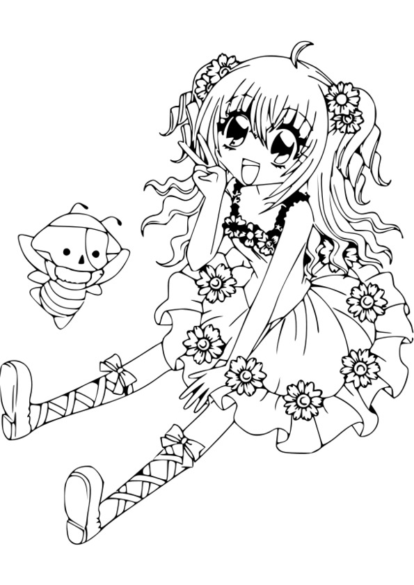 coloriage manga neko