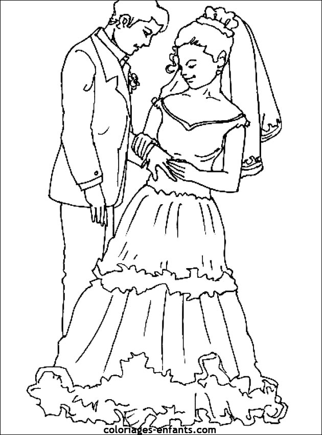 dessin de mariage a imprimer