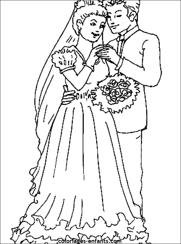 jeux de dessin  colorier mariage en ligne