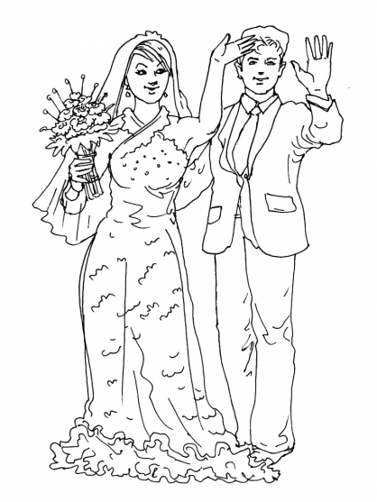 coloriage playmobil mariage