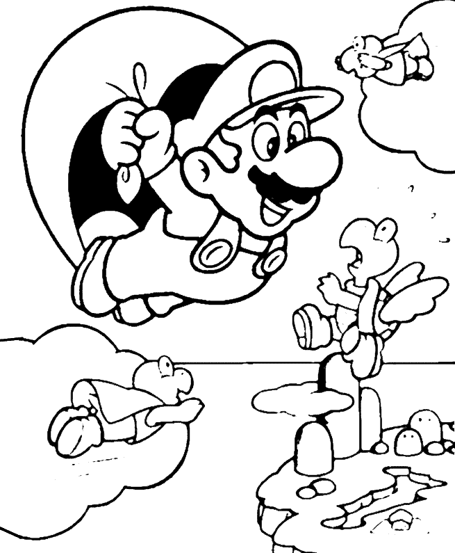 dessin mario bros  imprimer gratuit