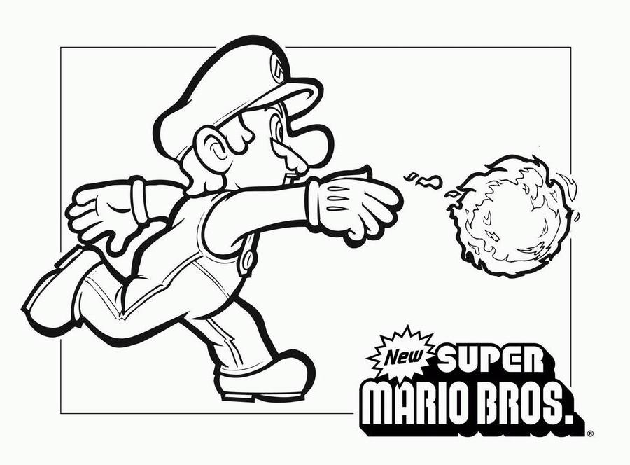 coloriage de mario bros wii a imprimer