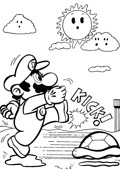 coloriage à dessiner mario bros yoshi