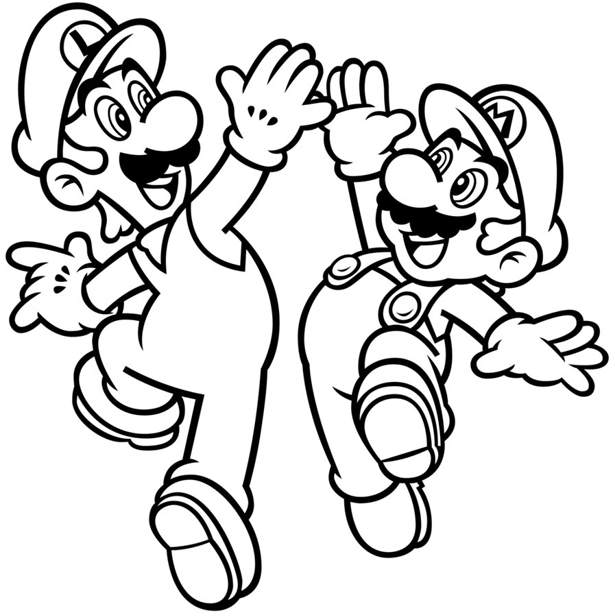 dessin à colorier mario bros à imprimer gratuit