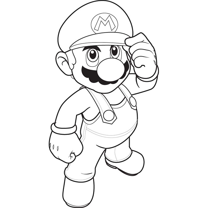 dessin à colorier mario bros en ligne