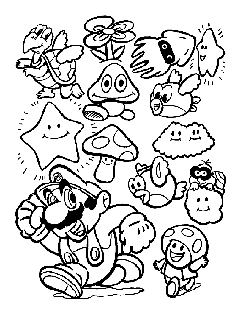 coloriage mario bros page