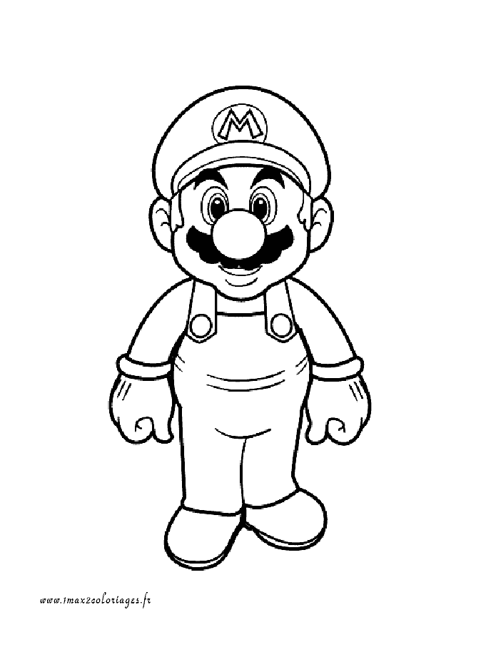 coloriage à dessiner super mario bros wii