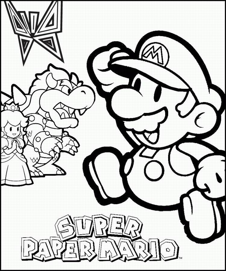 dessin à colorier mario bros gratuit imprimer