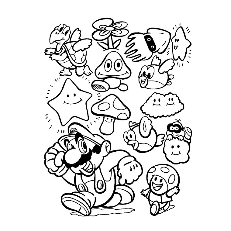 coloriage mario bros luigi