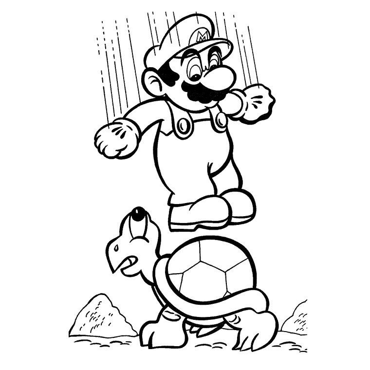 coloriage à dessiner super mario bros 3