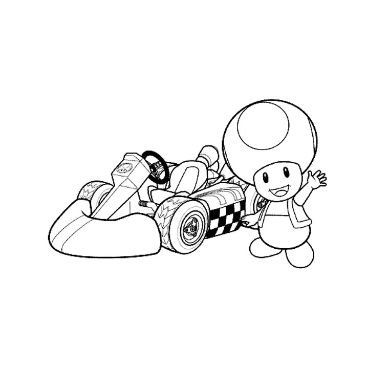 26 Dessins De Coloriage Mario Kart à Imprimer