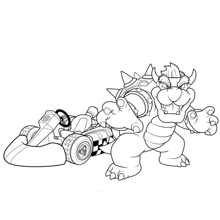 dessin mario kart peach