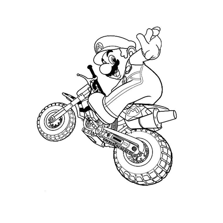 coloriage à dessiner mario kart gratuit