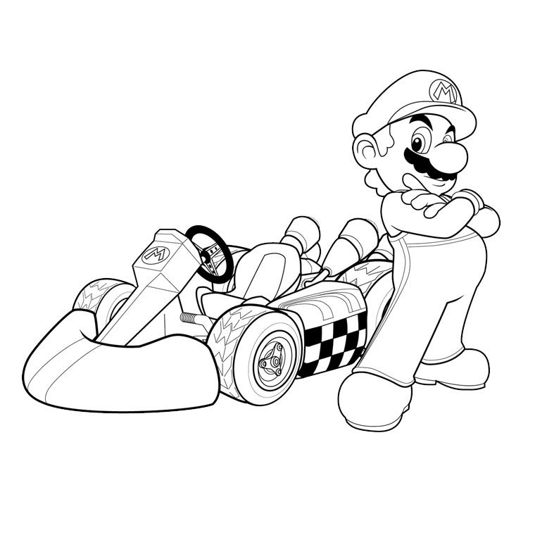 coloriage  dessiner de mario a imprimer