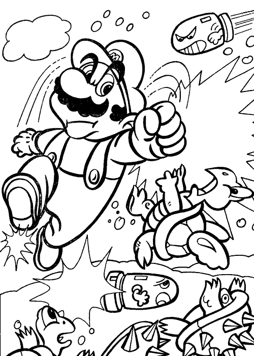 coloriage mario