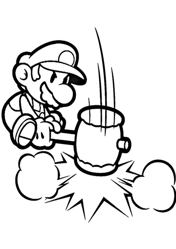 35 dessins de coloriage Mario à imprimer
