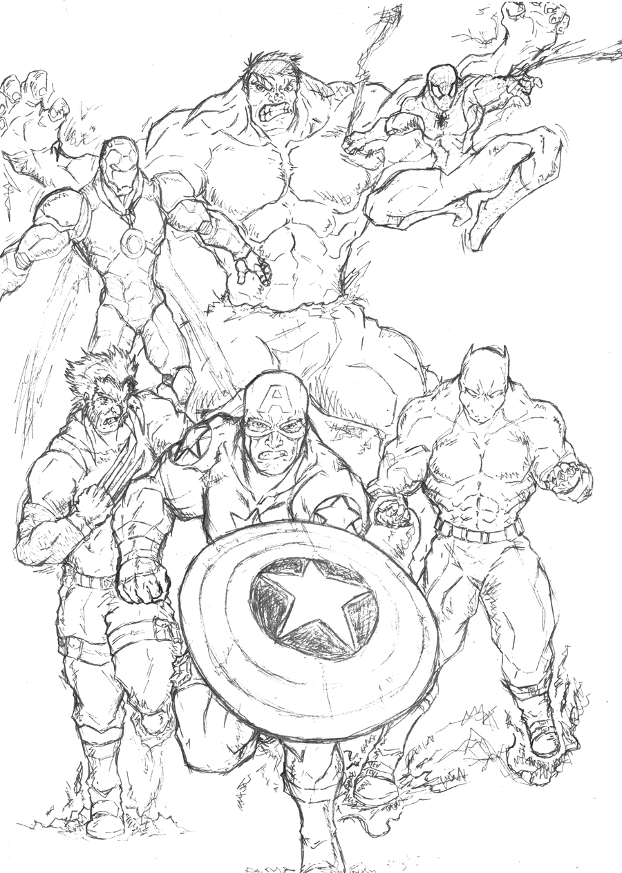 coloriage à dessiner marvel super hero squad