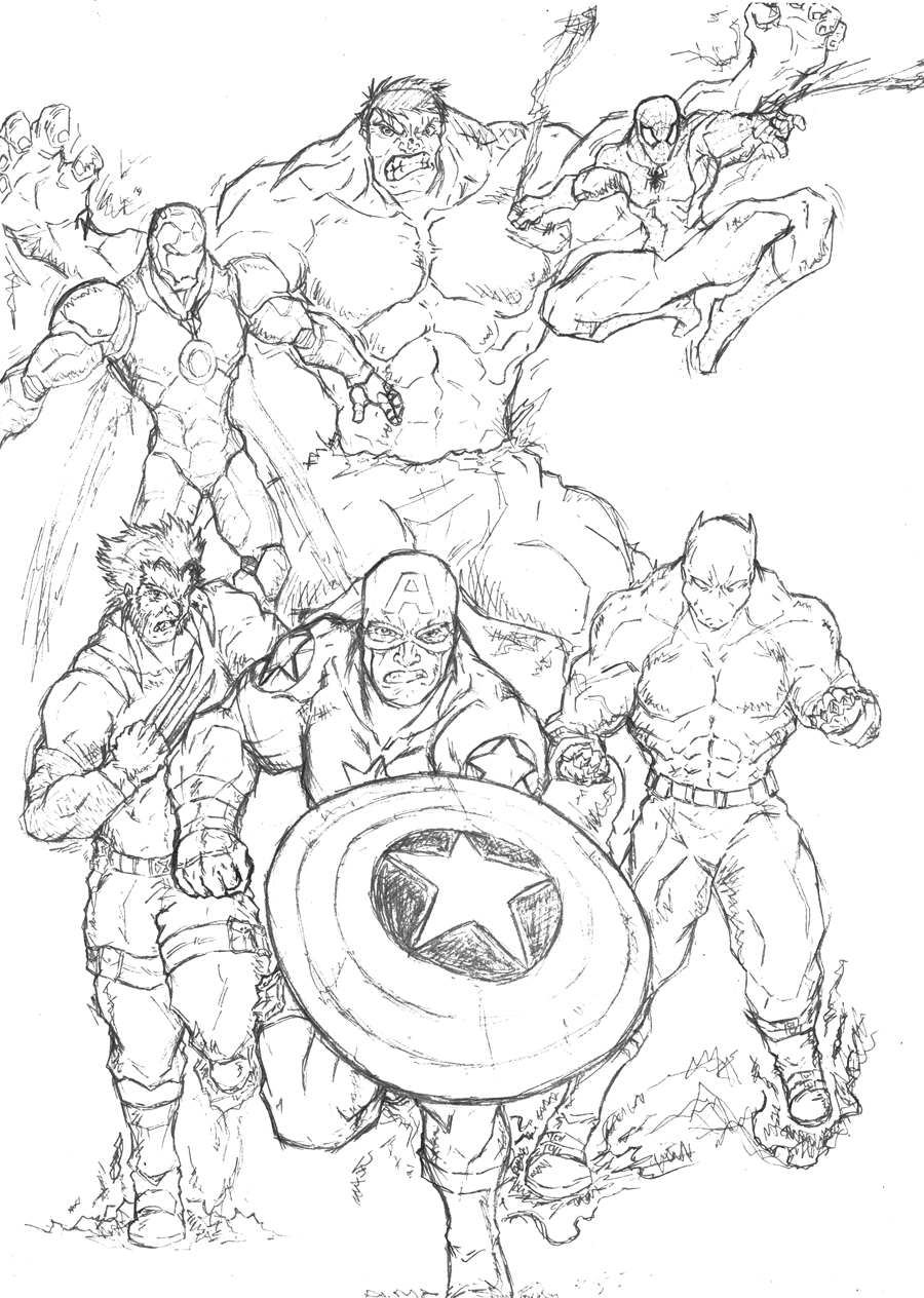 coloriage  dessiner marvel super hero squad