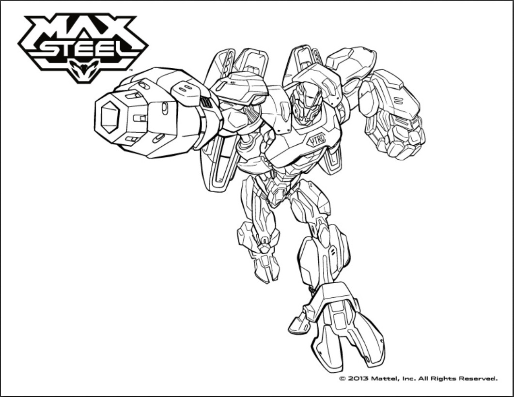 coloriage  dessiner de max steel a imprimer