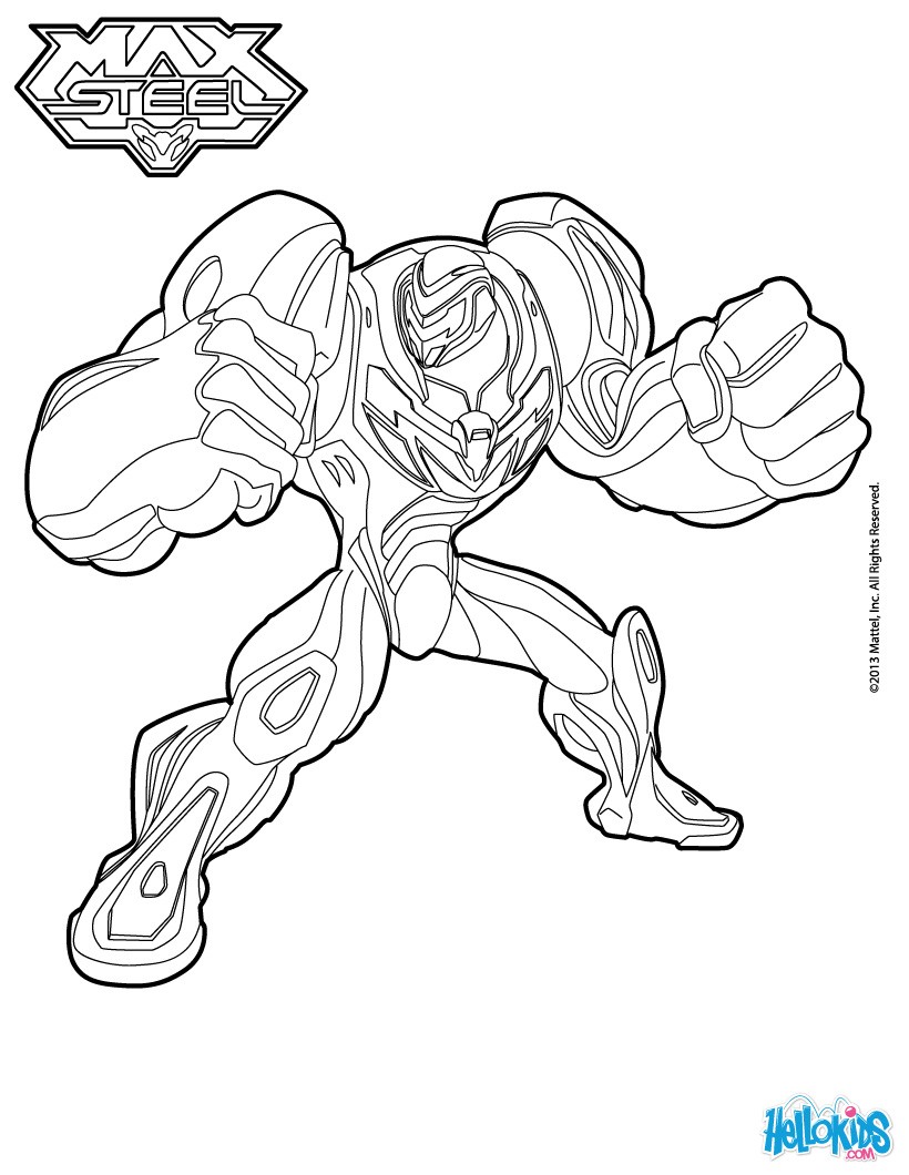 dessin  colorier max steel en ligne