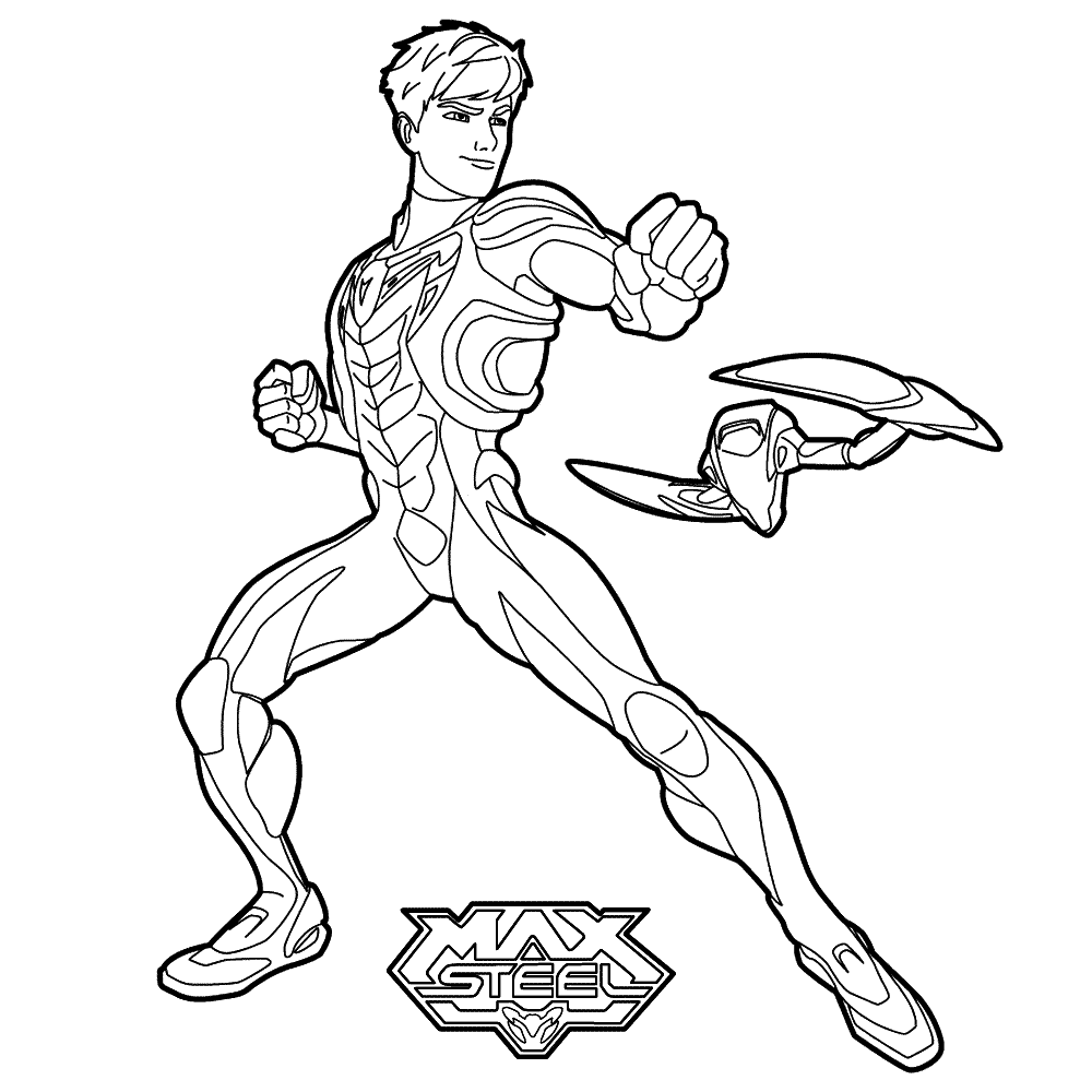 coloriage  dessiner max steel