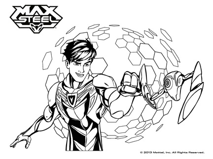 dessin a colorier max steel