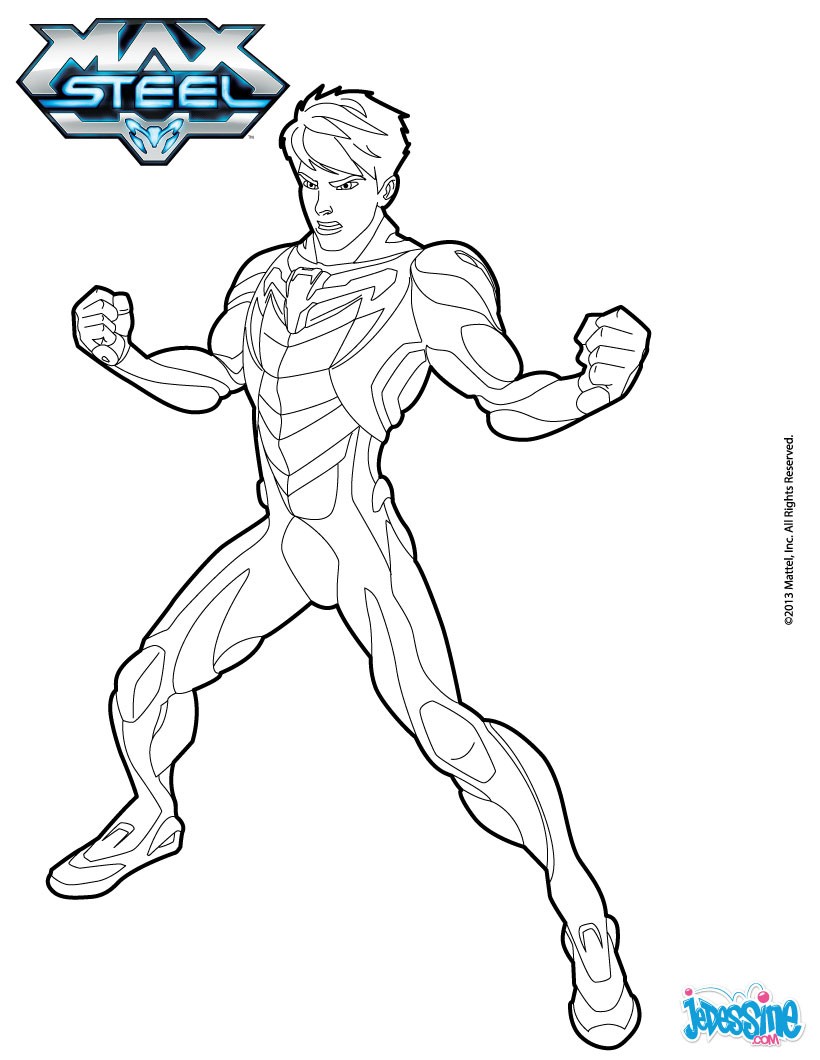 dessin  colorier de max steel