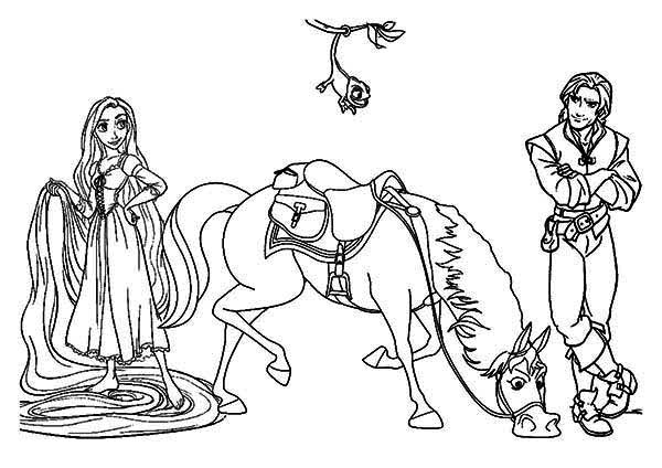 coloriage raiponce maximus imprimer