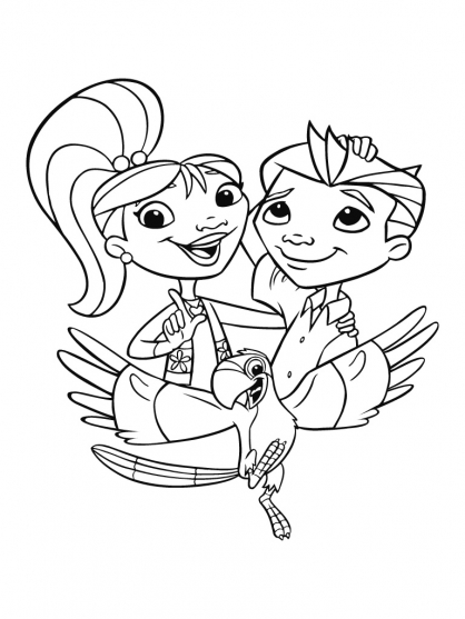 coloriage  dessiner maya et miguel