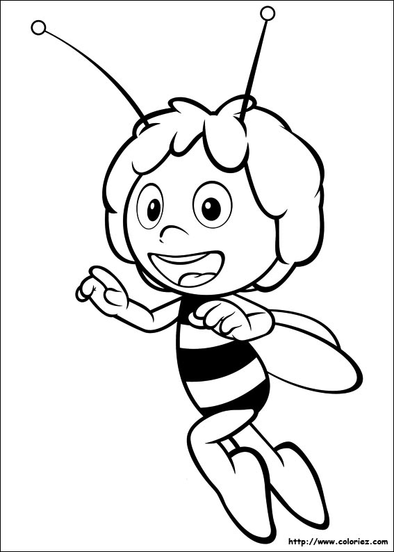 dessin maya l'abeille à imprimer