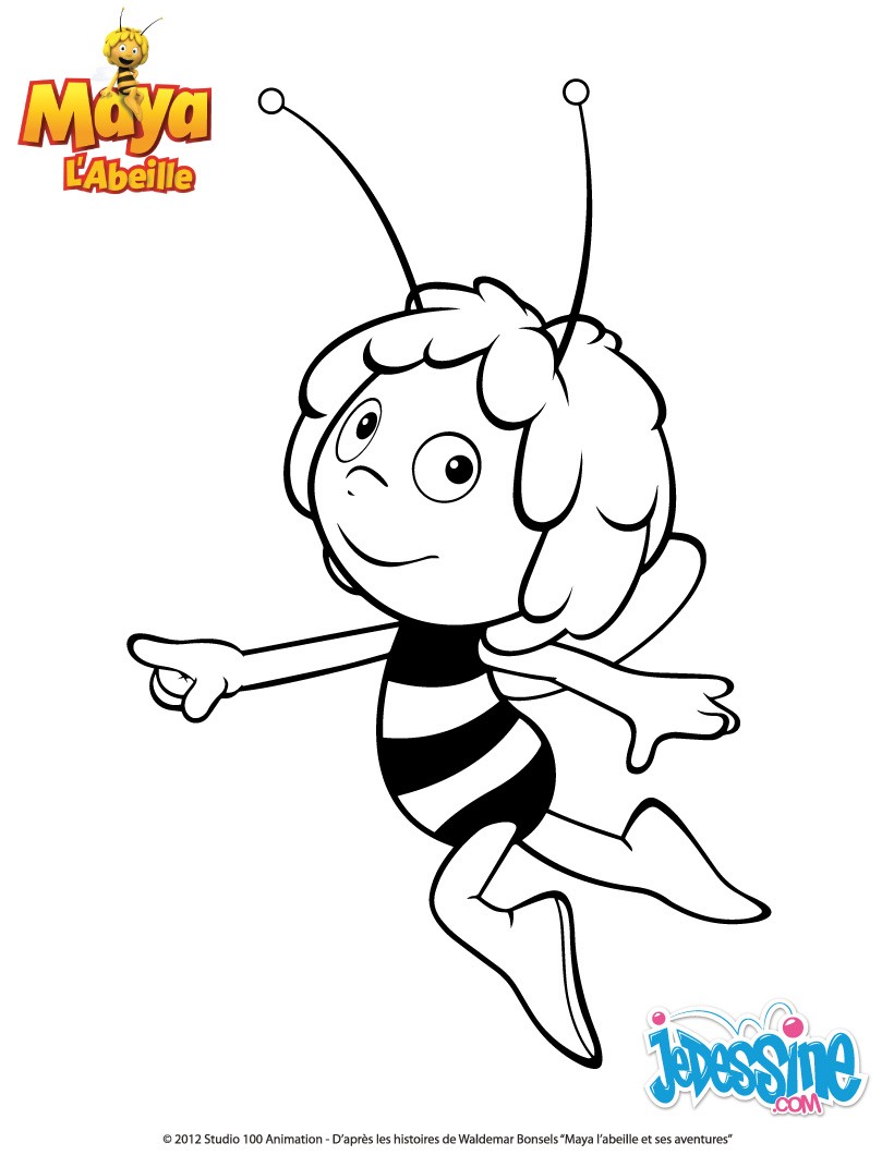 dessin a imprimer gratuit de maya l'abeille