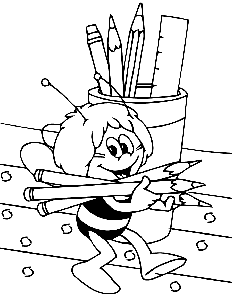 coloriage maya l abeille