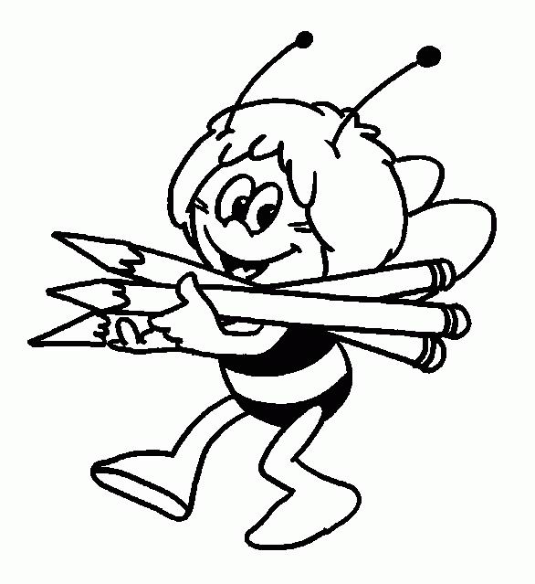 dessin � colorier a imprimer gratuit de maya l'abeille