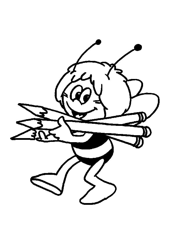 coloriage à dessiner a imprimer maya l'abeille gratuit