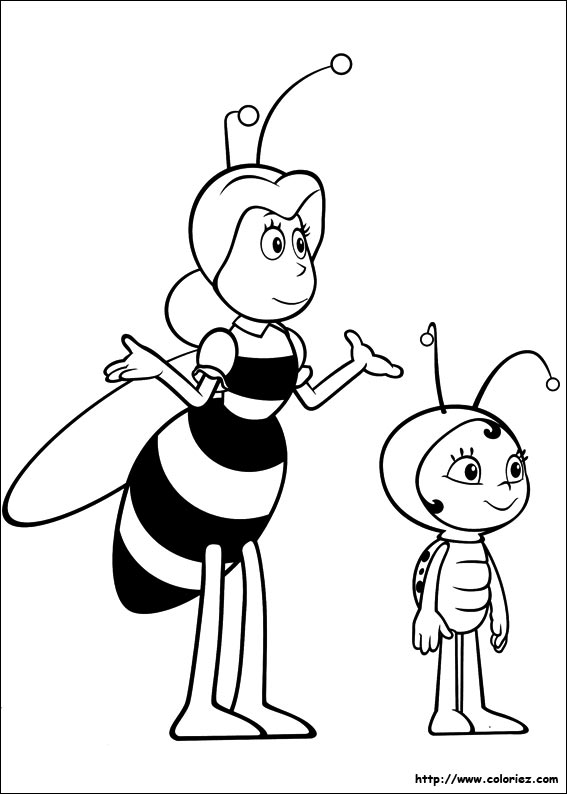 dessin gratuit  imprimer maya l'abeille