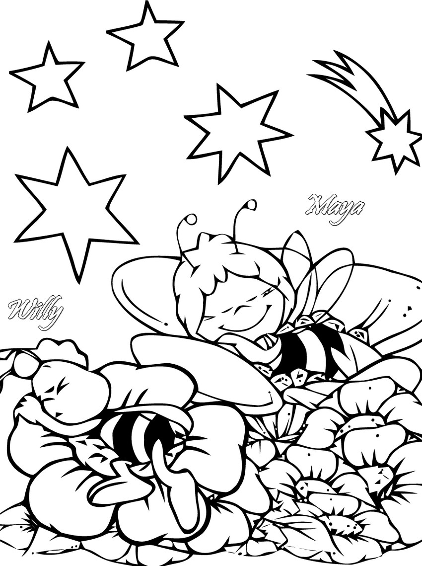 coloriage  imprimer maya l'abeille