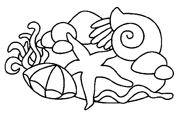 coloriage à dessiner mer et sable