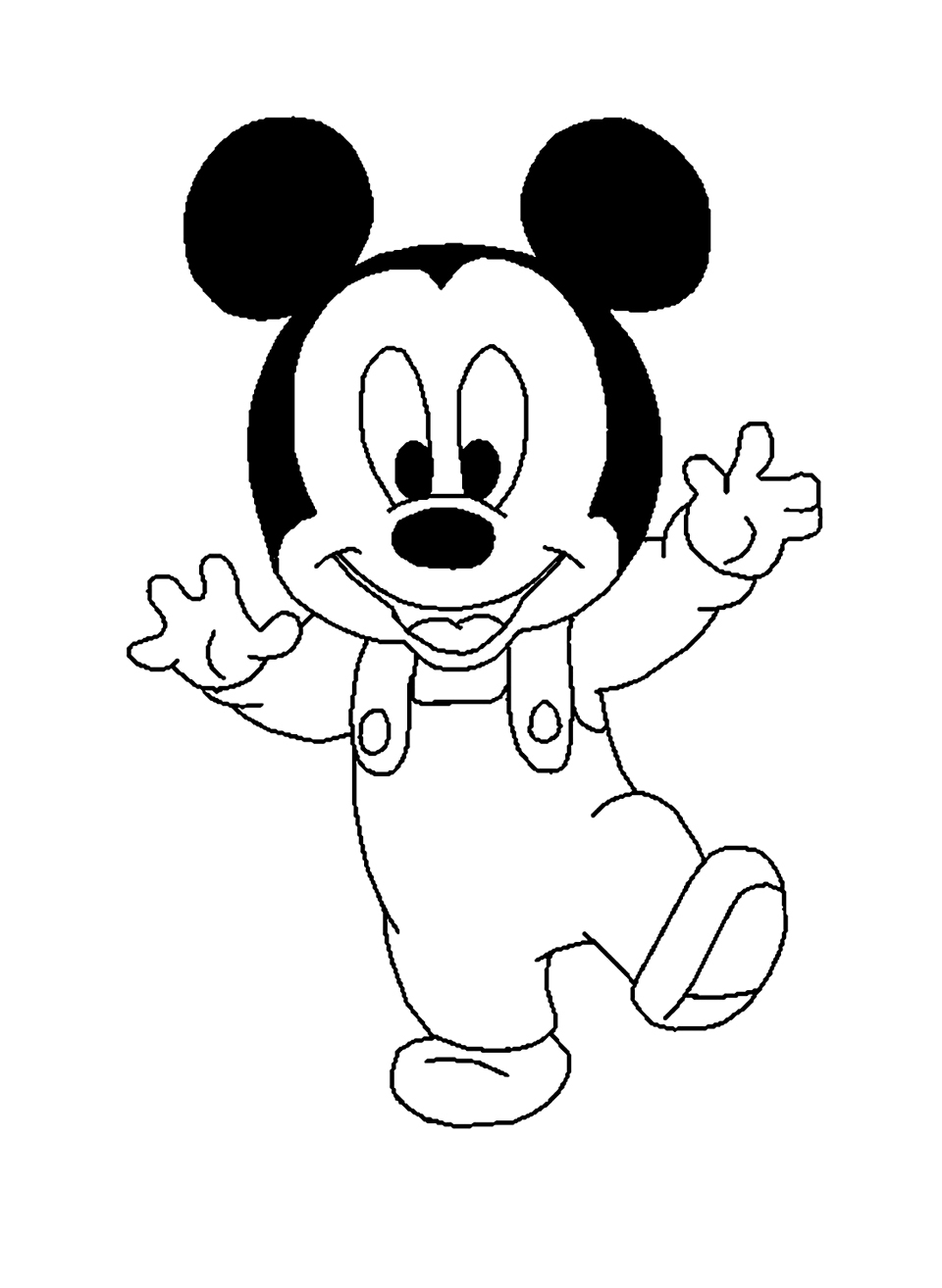 Coloriage Gratuit De Mickey