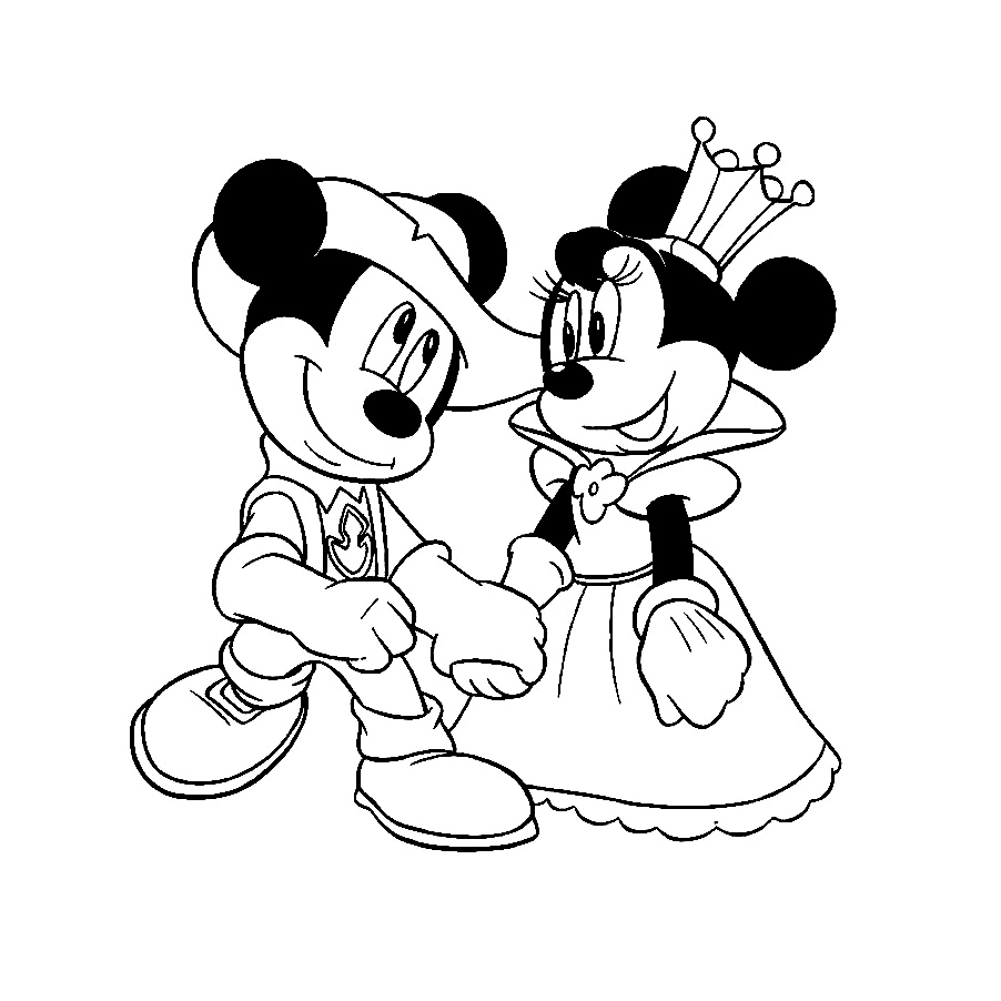 10   Mickey Et Minnie Neige Coloriage
