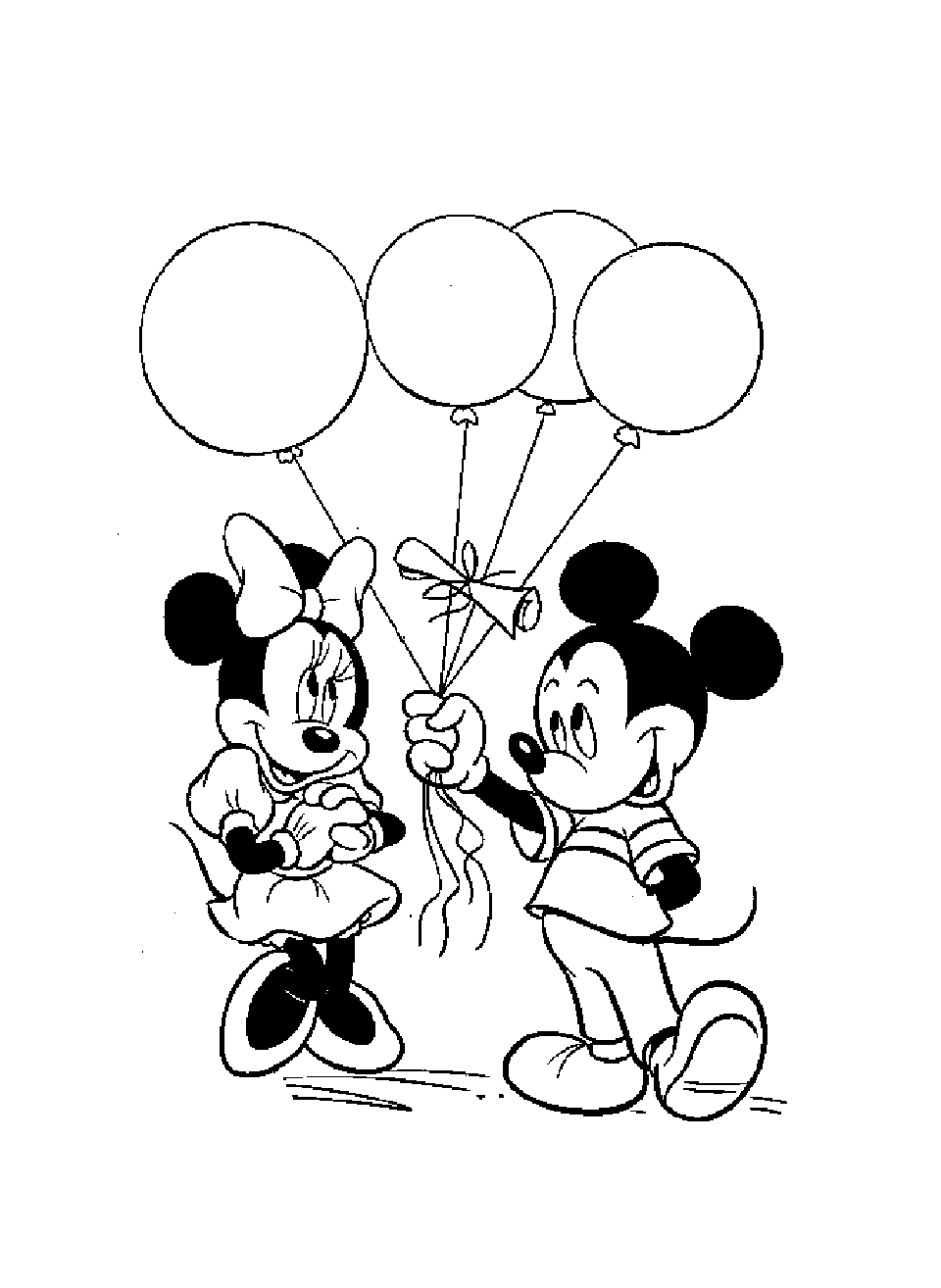 coloriage mickey et minnie en ligne