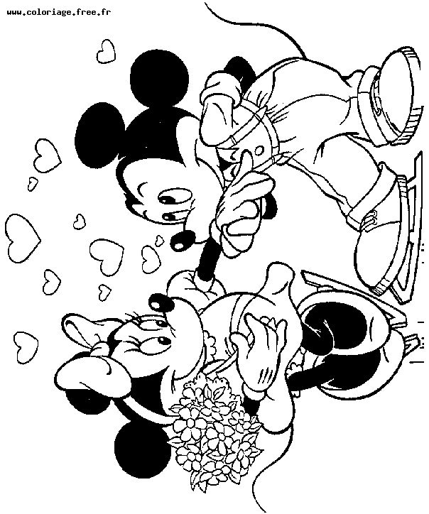 coloriage mickey et minnie en ligne