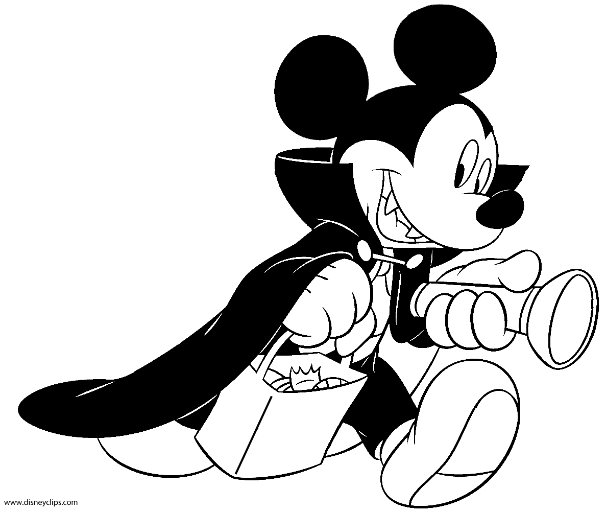 coloriage mickey halloween