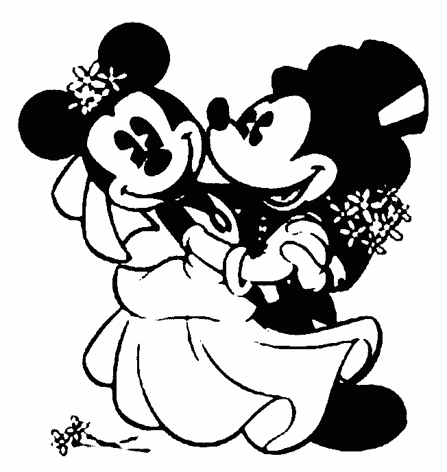 coloriage mickey minnie